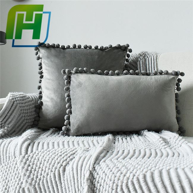 Rope velvet cushion