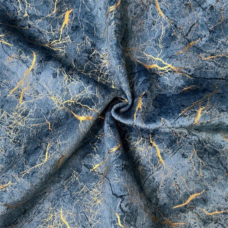 Print Foil Velvet Sofa Fabric