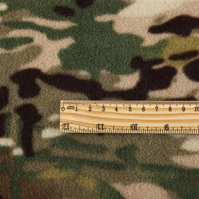 Ткань из армейского флиса с принтом